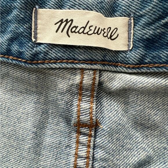 Madewell Relaxed Denim Distressed Raw Hem Jeans Shorts Size 18W - Picture 5 of 15